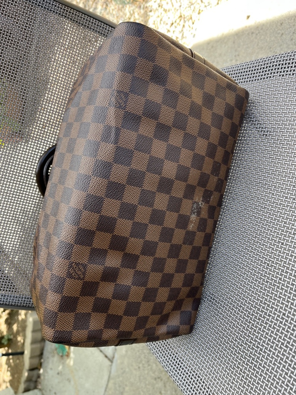 Louis Vuitton Damier Ebene Speedy Bag Dark Brown Check 30 CM  Crossbody - Picture 9 of 16